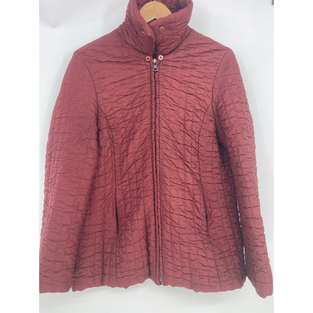 COLE HAAN COUNTRY THERMAL INSULATION BURGUNDY QUILTED COAT JACKET‎ SIZE L